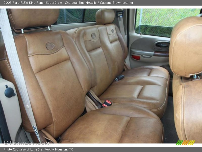 Charcoal Blue Metallic / Castano Brown Leather 2003 Ford F150 King Ranch SuperCrew