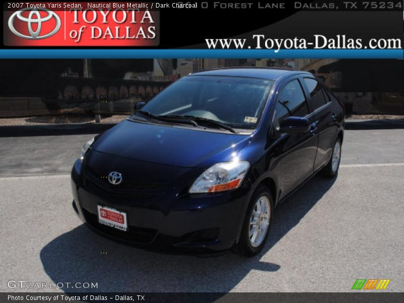 Nautical Blue Metallic / Dark Charcoal 2007 Toyota Yaris Sedan