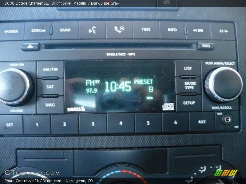 Bright Silver Metallic / Dark Slate Gray 2008 Dodge Charger SE