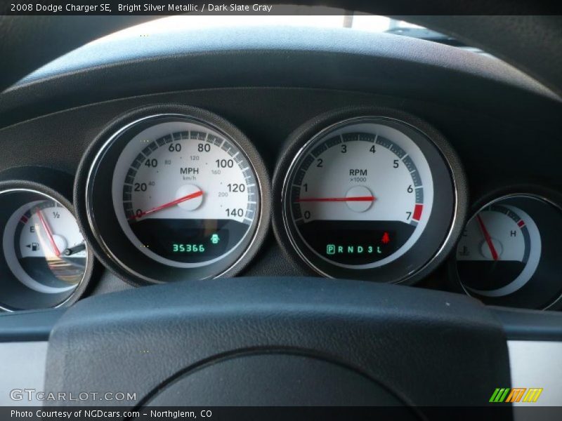 Bright Silver Metallic / Dark Slate Gray 2008 Dodge Charger SE