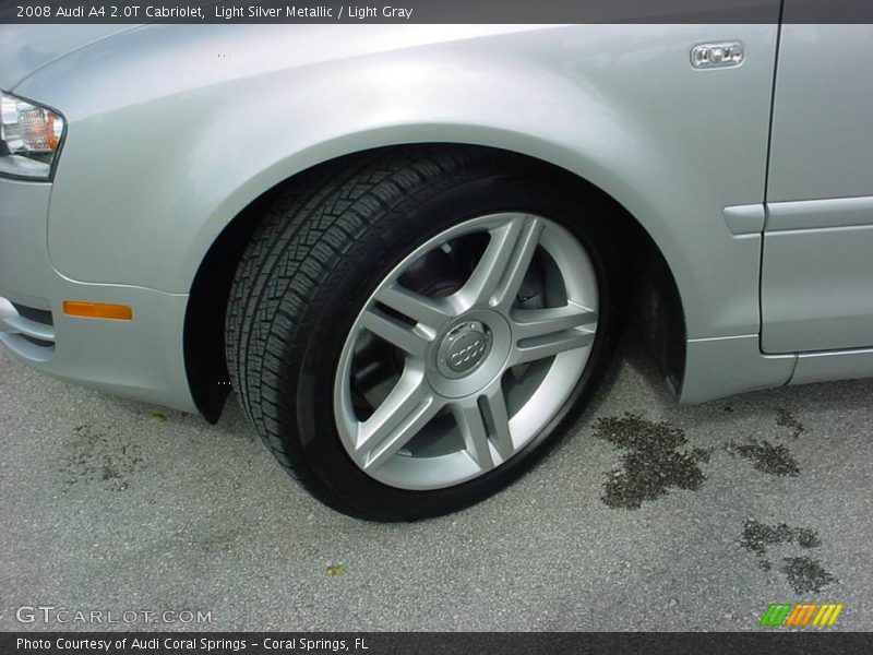 Light Silver Metallic / Light Gray 2008 Audi A4 2.0T Cabriolet