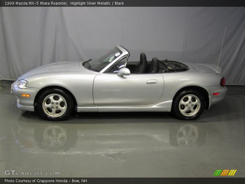 Highlight Silver Metallic / Black 1999 Mazda MX-5 Miata Roadster