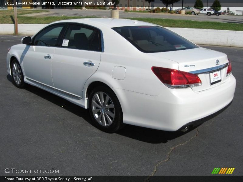 Blizzard White Pearl / Light Gray 2011 Toyota Avalon Limited