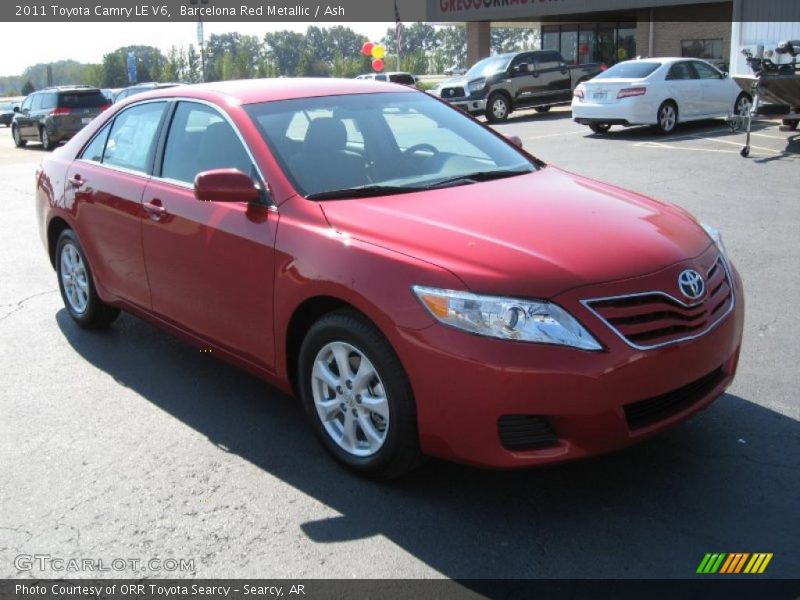 Barcelona Red Metallic / Ash 2011 Toyota Camry LE V6