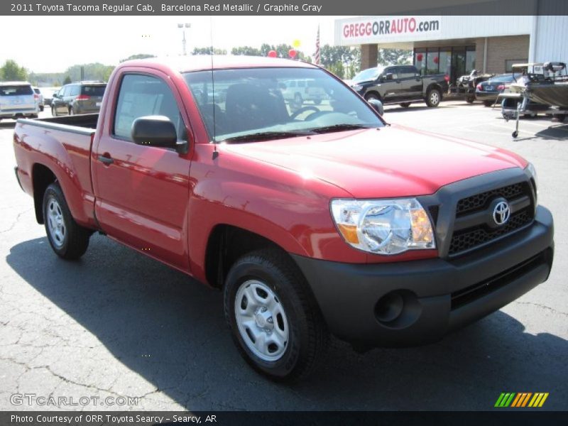 Barcelona Red Metallic / Graphite Gray 2011 Toyota Tacoma Regular Cab