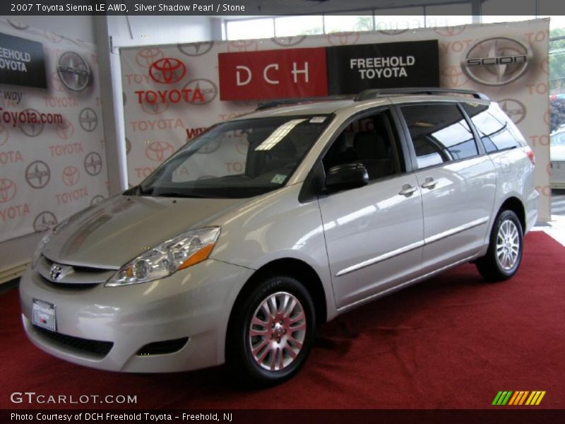 Silver Shadow Pearl / Stone 2007 Toyota Sienna LE AWD