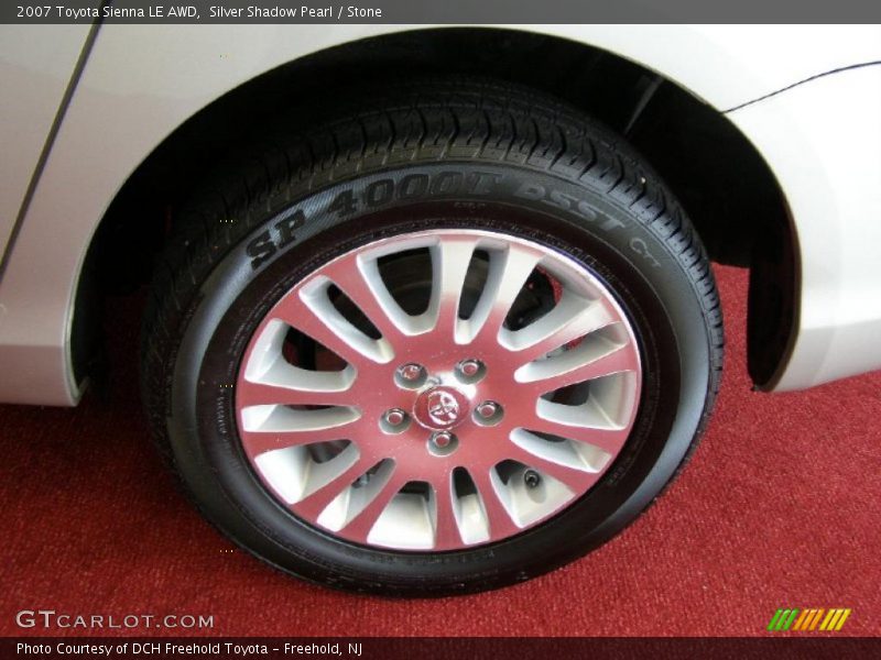 Silver Shadow Pearl / Stone 2007 Toyota Sienna LE AWD