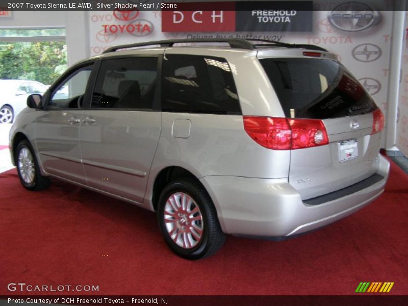 Silver Shadow Pearl / Stone 2007 Toyota Sienna LE AWD