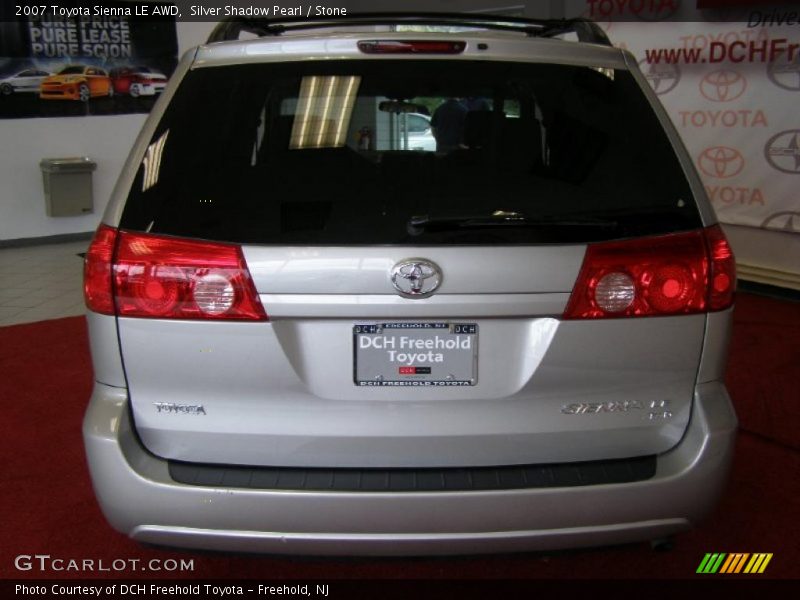Silver Shadow Pearl / Stone 2007 Toyota Sienna LE AWD