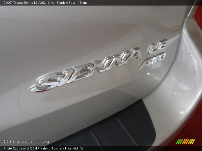 Silver Shadow Pearl / Stone 2007 Toyota Sienna LE AWD
