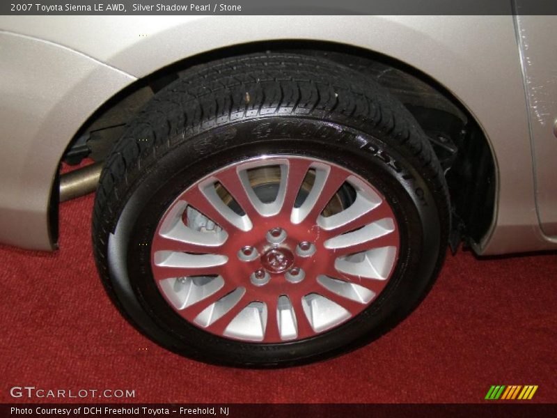 Silver Shadow Pearl / Stone 2007 Toyota Sienna LE AWD