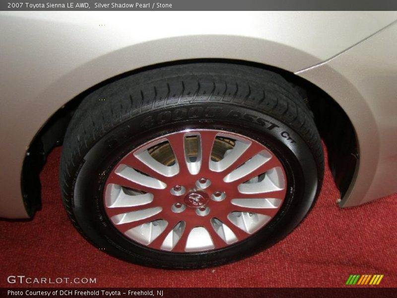 Silver Shadow Pearl / Stone 2007 Toyota Sienna LE AWD