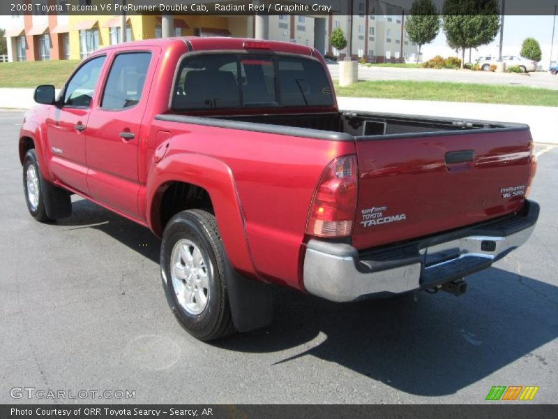 Radiant Red / Graphite Gray 2008 Toyota Tacoma V6 PreRunner Double Cab