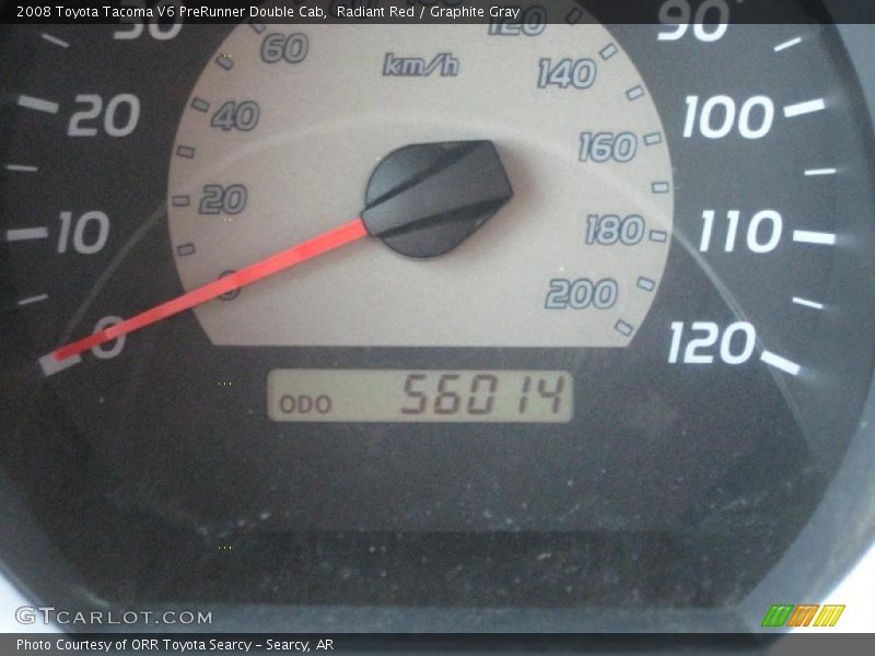 Radiant Red / Graphite Gray 2008 Toyota Tacoma V6 PreRunner Double Cab