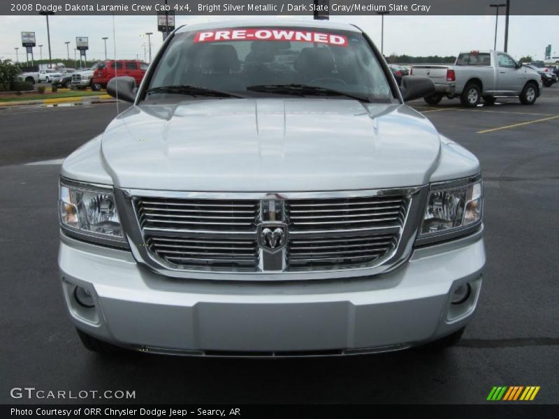 Bright Silver Metallic / Dark Slate Gray/Medium Slate Gray 2008 Dodge Dakota Laramie Crew Cab 4x4