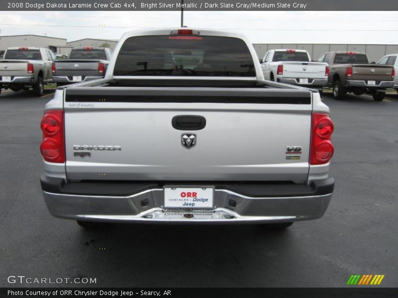Bright Silver Metallic / Dark Slate Gray/Medium Slate Gray 2008 Dodge Dakota Laramie Crew Cab 4x4