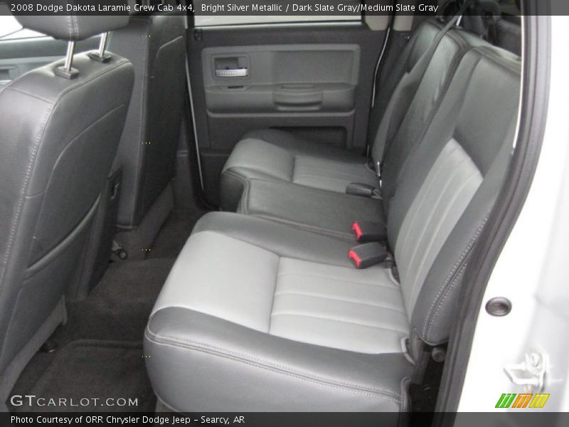 Bright Silver Metallic / Dark Slate Gray/Medium Slate Gray 2008 Dodge Dakota Laramie Crew Cab 4x4