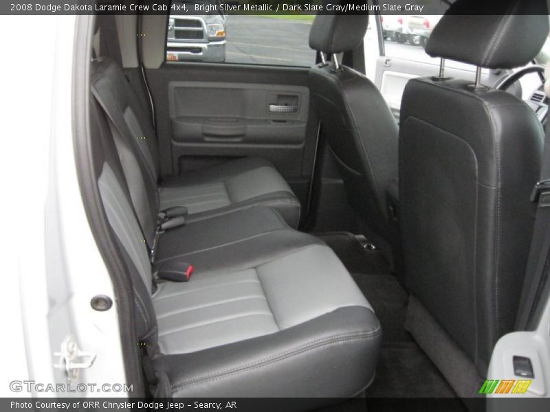 Bright Silver Metallic / Dark Slate Gray/Medium Slate Gray 2008 Dodge Dakota Laramie Crew Cab 4x4