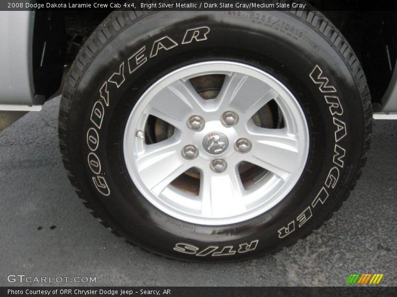 Bright Silver Metallic / Dark Slate Gray/Medium Slate Gray 2008 Dodge Dakota Laramie Crew Cab 4x4