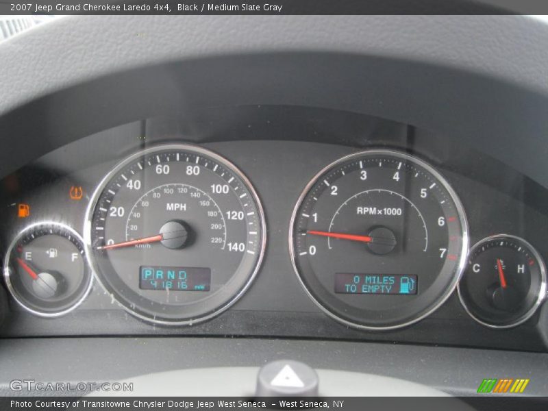 Black / Medium Slate Gray 2007 Jeep Grand Cherokee Laredo 4x4