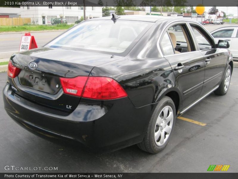 Ebony Black / Beige 2010 Kia Optima LX