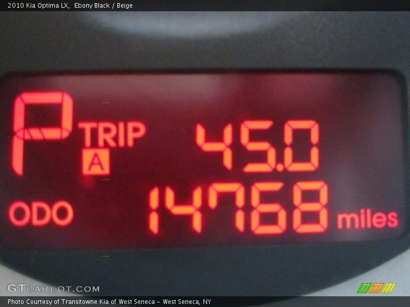 Ebony Black / Beige 2010 Kia Optima LX