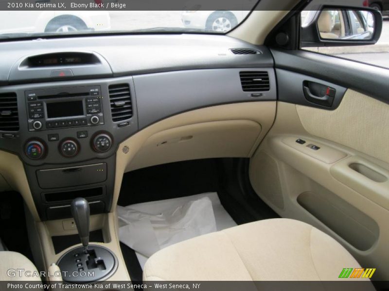 Ebony Black / Beige 2010 Kia Optima LX