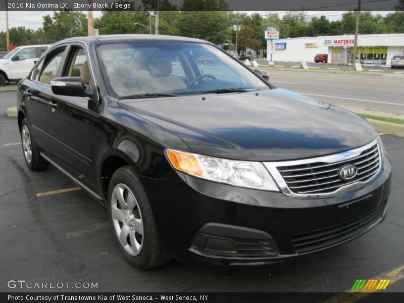 Ebony Black / Beige 2010 Kia Optima LX