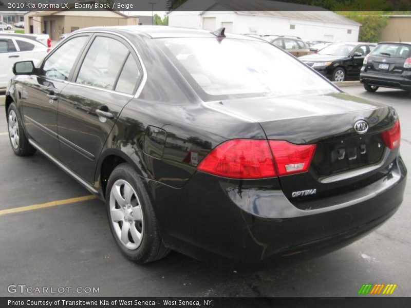 Ebony Black / Beige 2010 Kia Optima LX