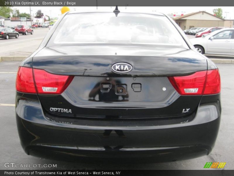 Ebony Black / Beige 2010 Kia Optima LX