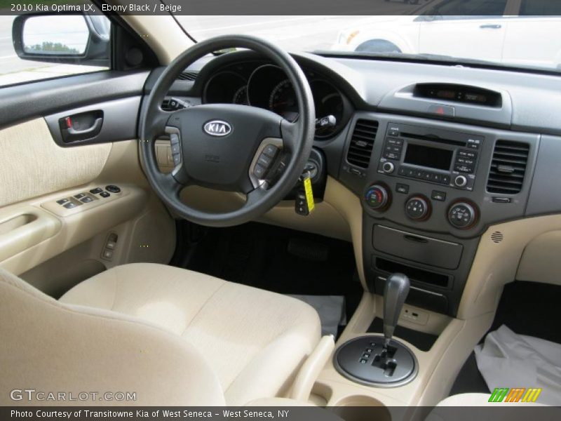 Ebony Black / Beige 2010 Kia Optima LX
