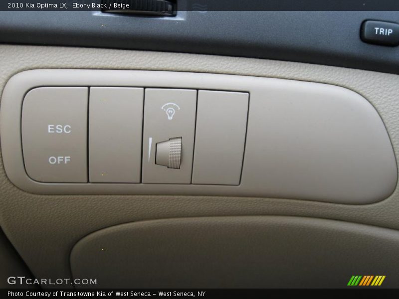 Ebony Black / Beige 2010 Kia Optima LX