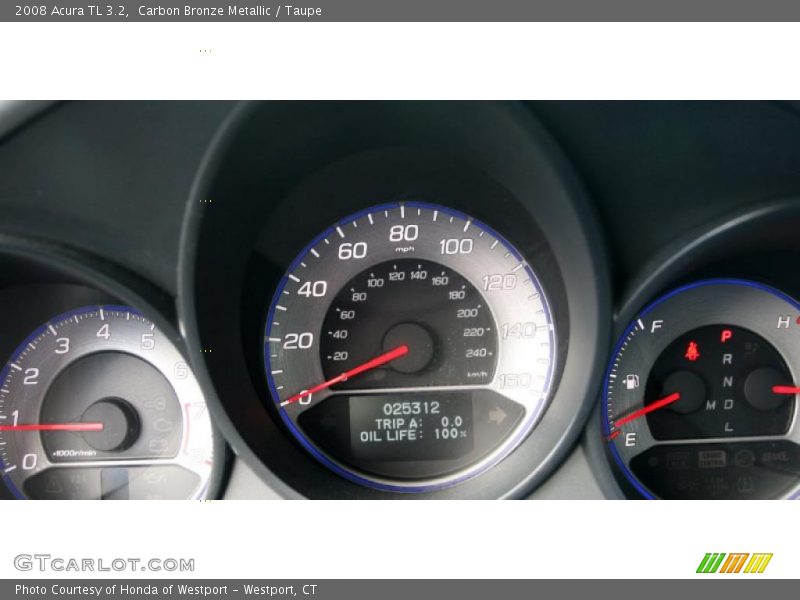 Carbon Bronze Metallic / Taupe 2008 Acura TL 3.2
