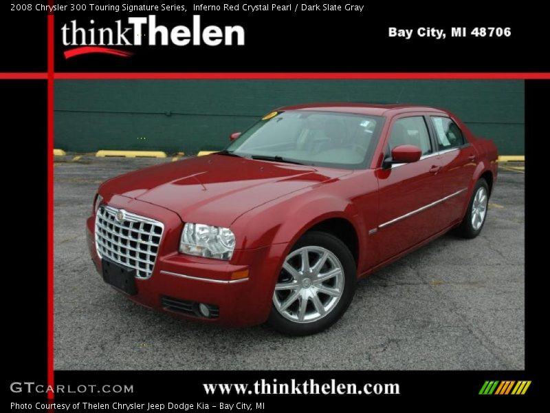 Inferno Red Crystal Pearl / Dark Slate Gray 2008 Chrysler 300 Touring Signature Series