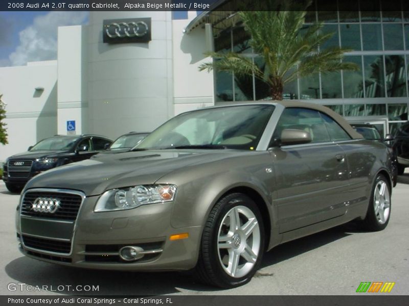 Alpaka Beige Metallic / Beige 2008 Audi A4 2.0T quattro Cabriolet
