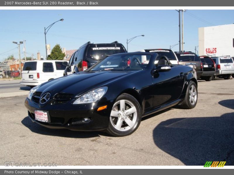 Black / Black 2007 Mercedes-Benz SLK 280 Roadster