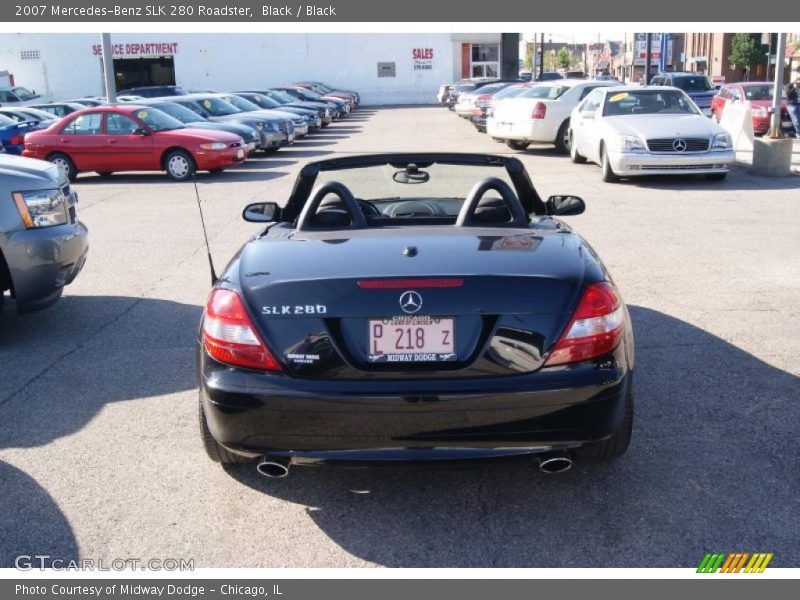 Black / Black 2007 Mercedes-Benz SLK 280 Roadster