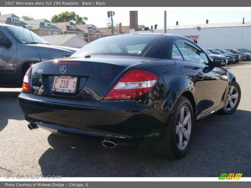 Black / Black 2007 Mercedes-Benz SLK 280 Roadster