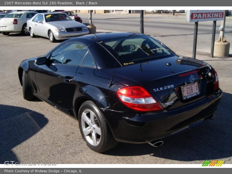 Black / Black 2007 Mercedes-Benz SLK 280 Roadster