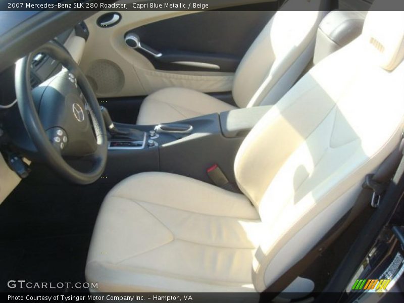 Capri Blue Metallic / Beige 2007 Mercedes-Benz SLK 280 Roadster