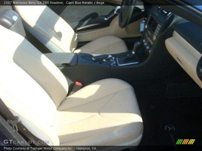 Capri Blue Metallic / Beige 2007 Mercedes-Benz SLK 280 Roadster
