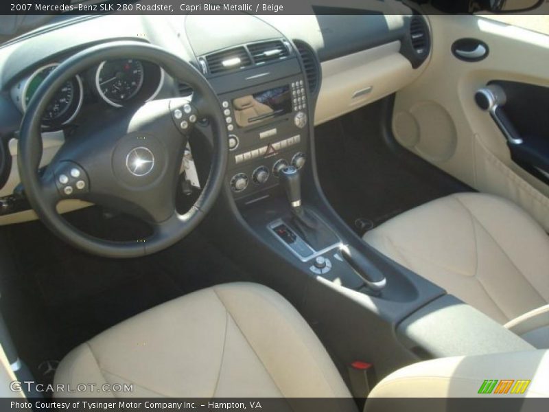 Capri Blue Metallic / Beige 2007 Mercedes-Benz SLK 280 Roadster