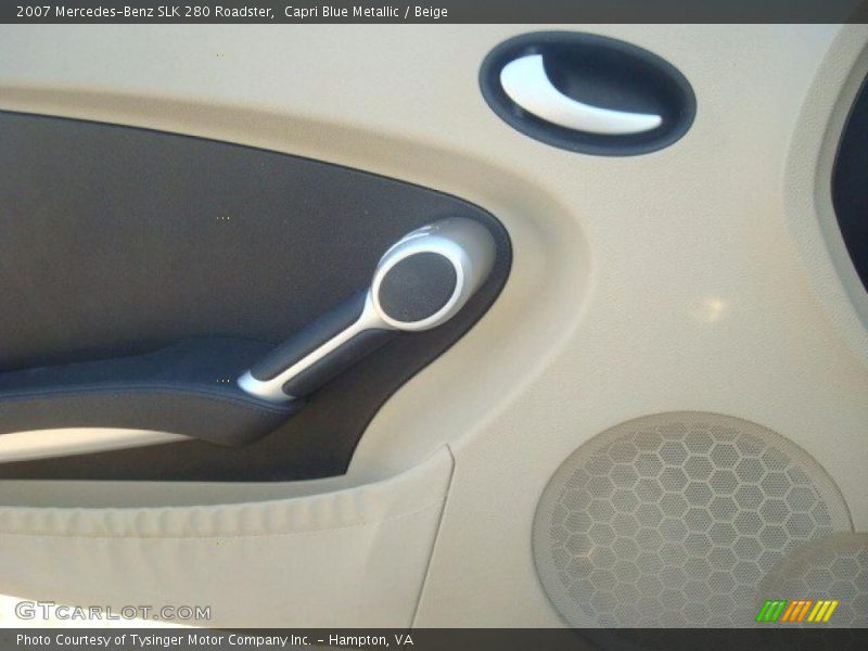 Capri Blue Metallic / Beige 2007 Mercedes-Benz SLK 280 Roadster
