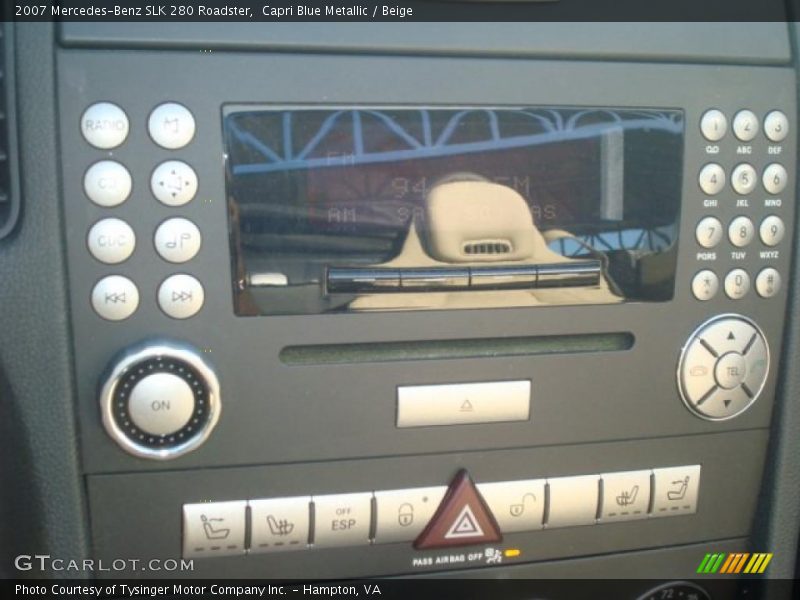 Capri Blue Metallic / Beige 2007 Mercedes-Benz SLK 280 Roadster
