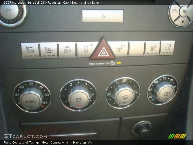 Capri Blue Metallic / Beige 2007 Mercedes-Benz SLK 280 Roadster