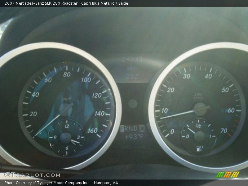 Capri Blue Metallic / Beige 2007 Mercedes-Benz SLK 280 Roadster