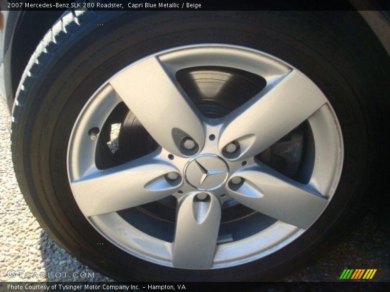 Capri Blue Metallic / Beige 2007 Mercedes-Benz SLK 280 Roadster