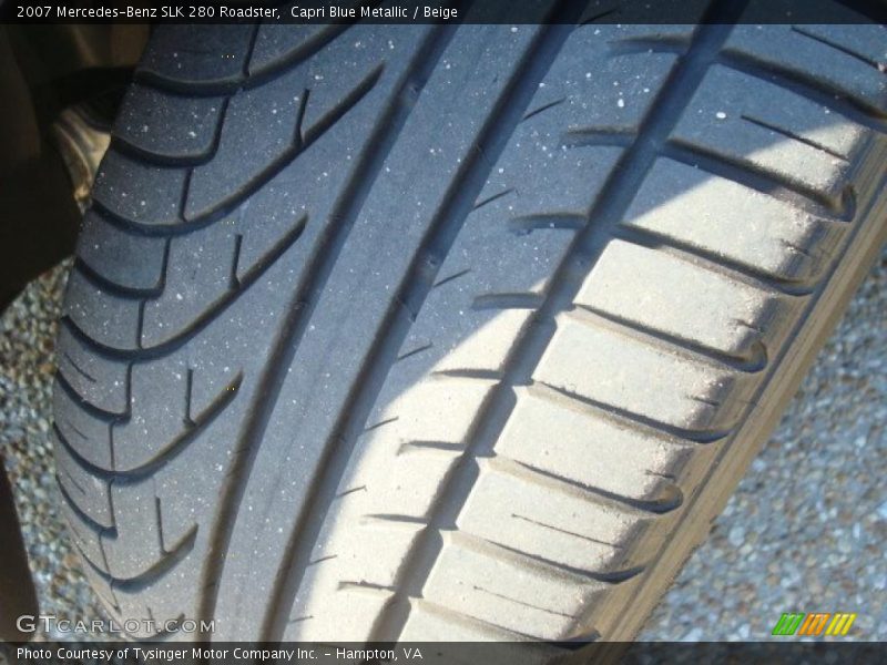 Capri Blue Metallic / Beige 2007 Mercedes-Benz SLK 280 Roadster