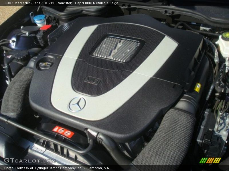 Capri Blue Metallic / Beige 2007 Mercedes-Benz SLK 280 Roadster