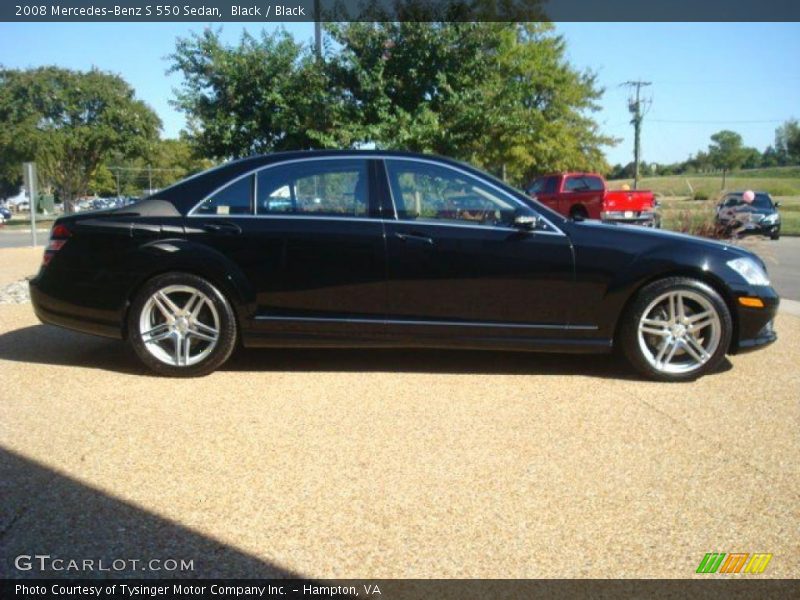 Black / Black 2008 Mercedes-Benz S 550 Sedan